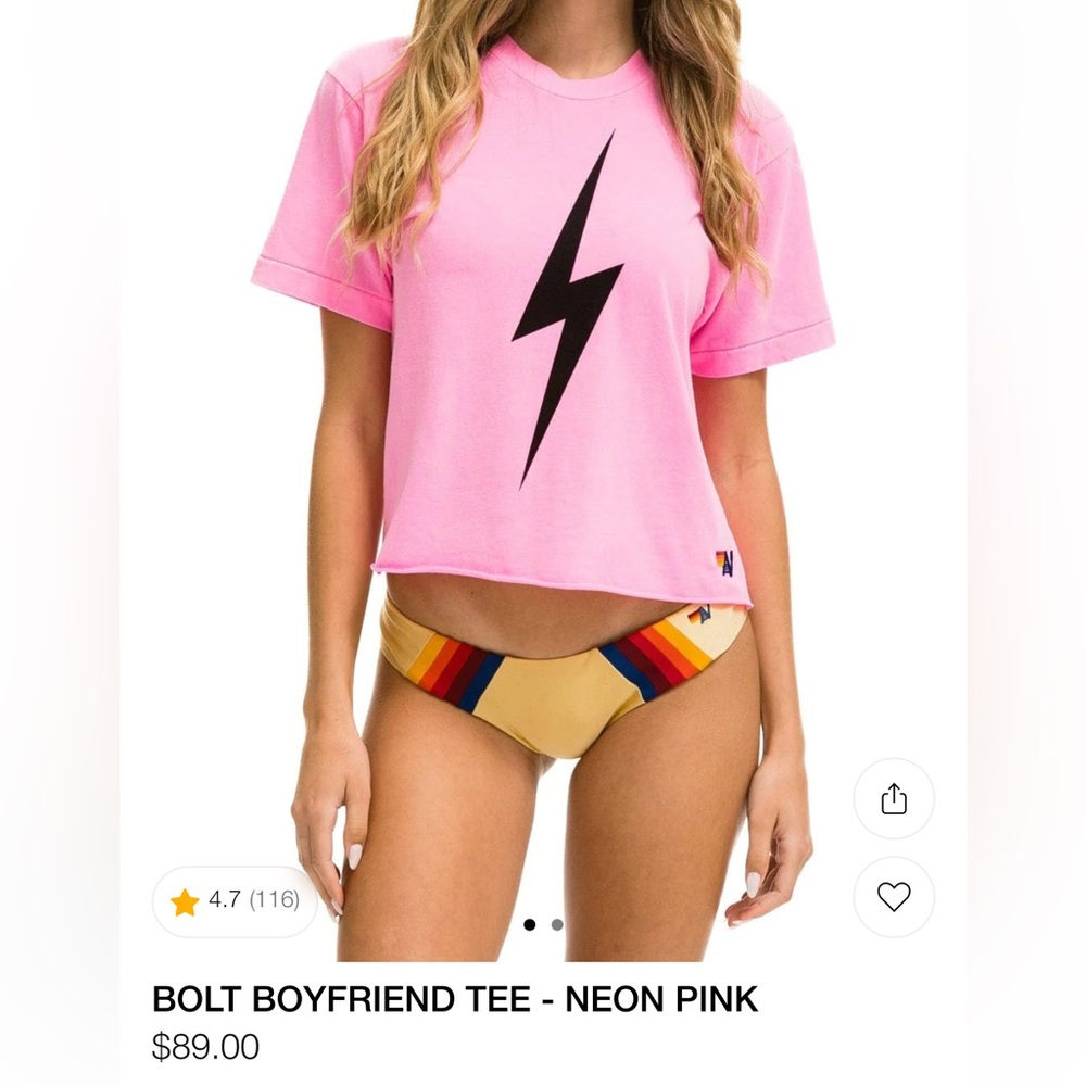 Aviator Nation Bolt Boyfriend Tee